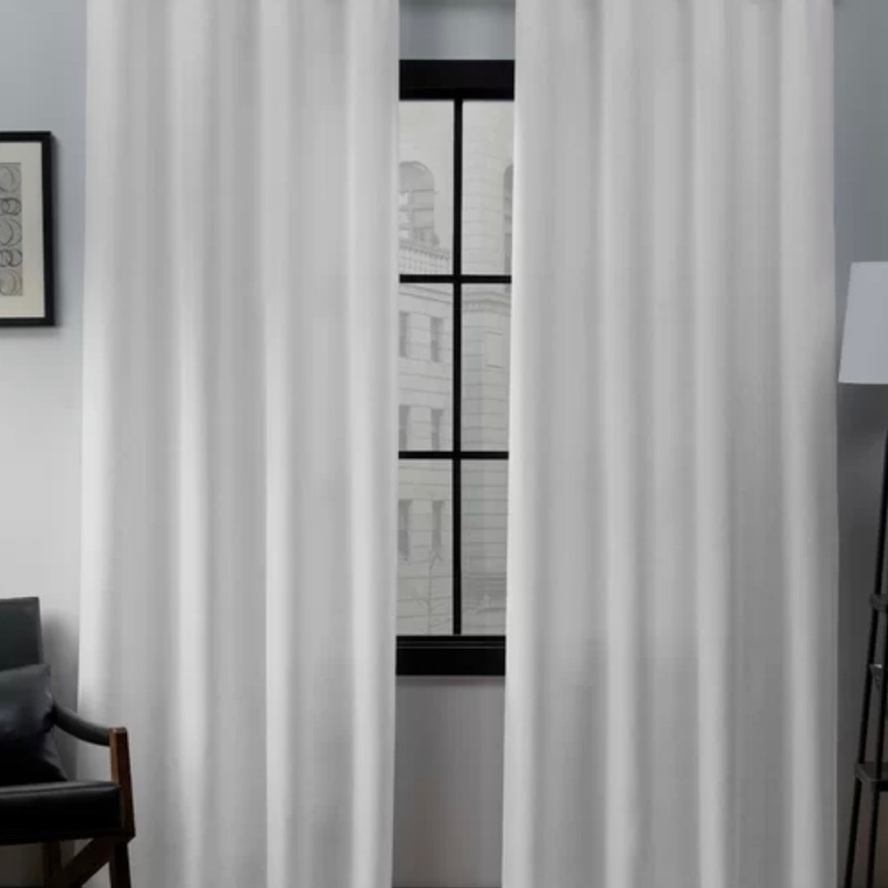 Set of 2 Trent Austin Designs White Curtain Panels 52 x 96 NEW NWT